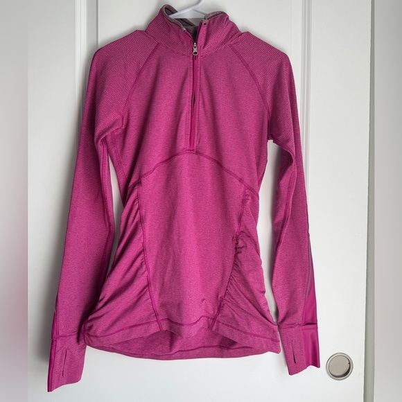 Lululemon pink Kriss Kross 1/2 zip jacket - Picture 2 of 8